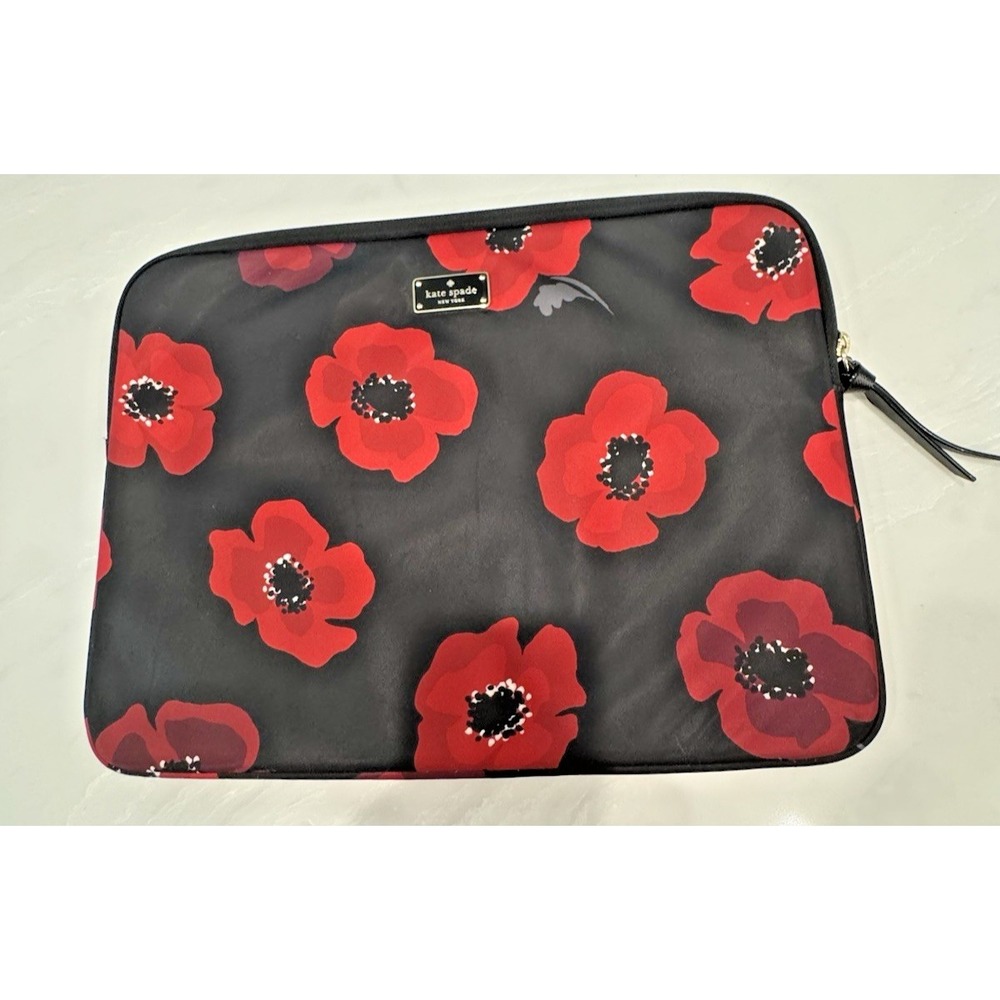 Kate Spade 10x14 red & black laptop case